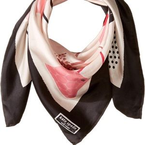 Kate Spade iconic “Sam bag” Silk Scarf - Rose Dew